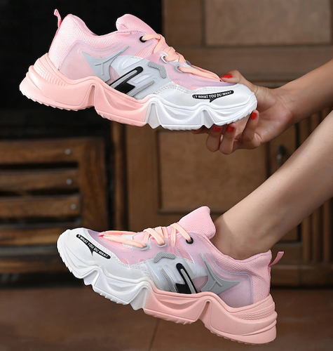 Women Pink Colourblocked Sneakers